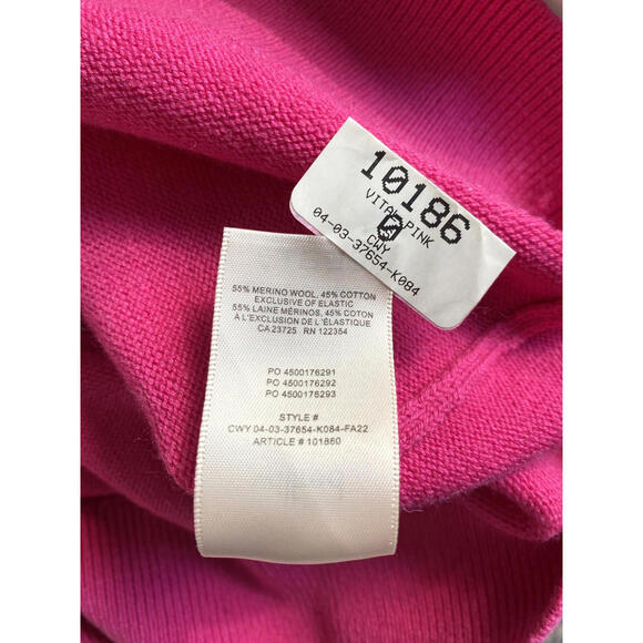 WILFRED S Small Hot Pink Pullover Knit Sweater Dress Tunic Women's Chic Wool - Picture 7 of 9